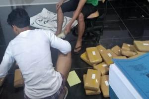 Berusaha Kabur, BNN Bogor Lumpuhkan Pengedar 50 kg Ganja 