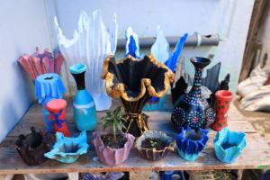 Kreatif, Anak Muda di Kota Tangerang Sulap Sampah Kain Jadi Pot Tanaman