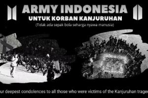 ARMY Indonesia Kumpulkan Rp345 Juta untuk Korban Tragedi Kanjuruhan