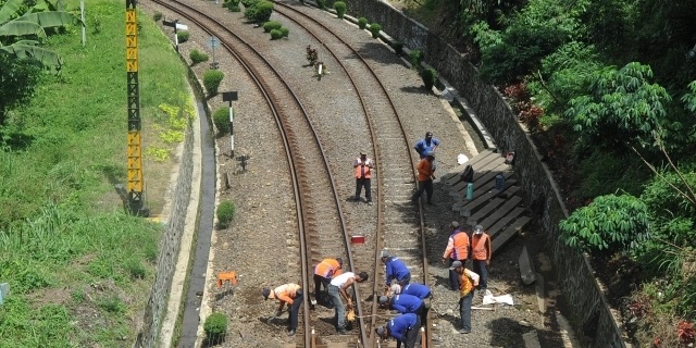 Dishub Pantau Pengerjaan Jalur Ganda KA Sukabumi-Bogor
