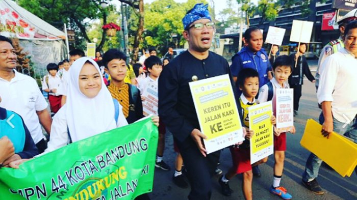 Ridwan Kamil Luncurkan Program ke Sekolah Jalan Kaki