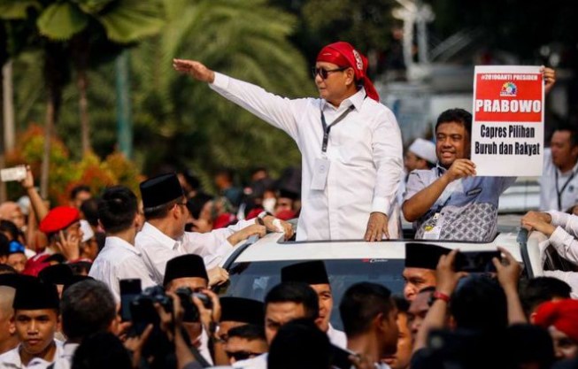 Tim Pemenangan Prabowo-Sandi Kampanye  Alun-Alun Limbangan