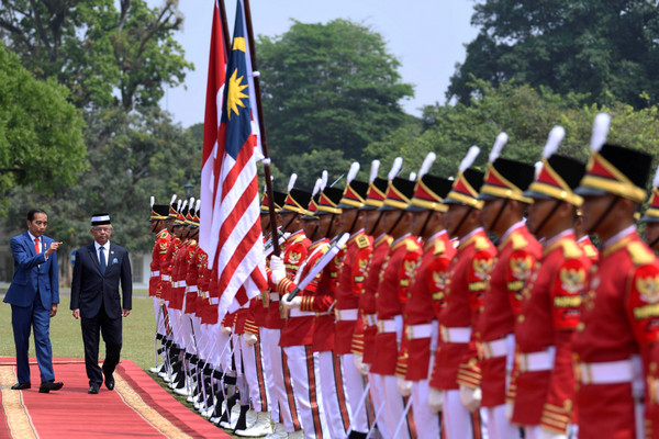 Pertemuan Presiden Joko Widodo dan Raja Malaysia di Istana Bogor