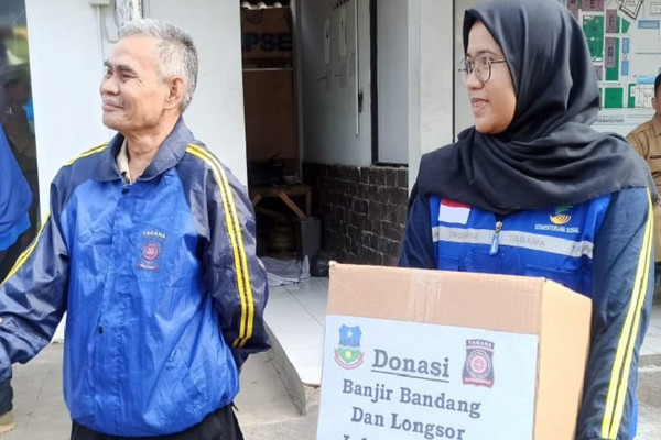 Bantu Korban Banjir, Tagana Kabupaten Garut Galang Dana
