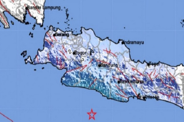 Kabupaten Garut Gempa, Getarannya Hingga Sukabumi