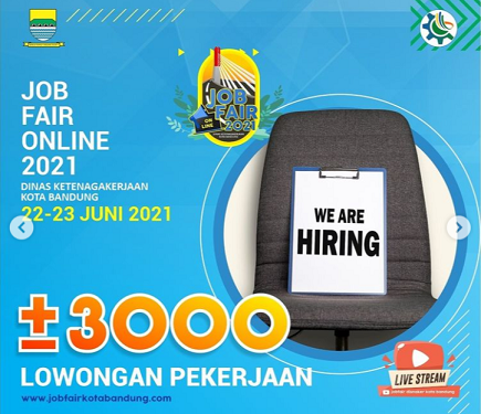 Disnaker Kota Bandung Gelar Job Fair Via Streaming Terbesar di 2021