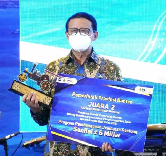 Juara 2 Bidang Kebinamargaan, Gubernur Banten: 98% Jalan dalam Keadaan Mantap 