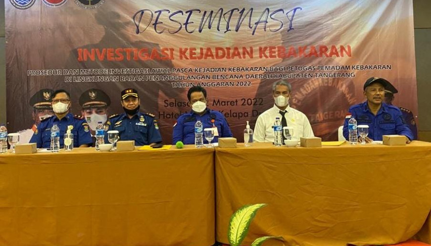 75 Petugas Damkar Kabupaten Tangerang Dilatih Investigasi Pasca Kebakaran